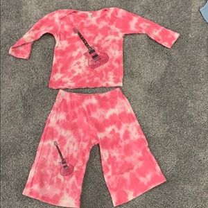 Kids two piece set. Tie dye shirt and pants.